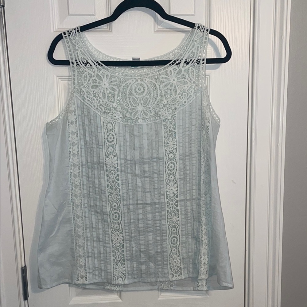 Elegant Lace Trimmed Women's Top